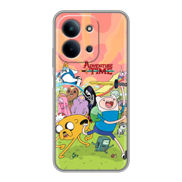 Силиконовый чехол на Redmi 15C с принтом Adventure time Время приключений