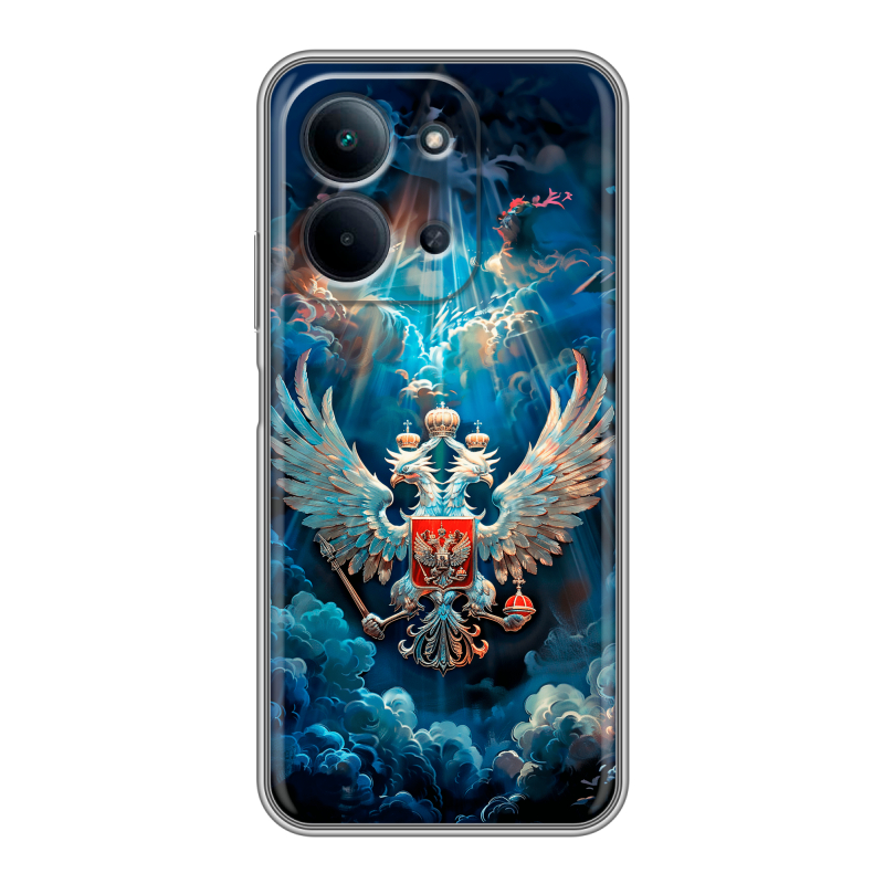 Силиконовый чехол на Redmi 15C с принтом Герб флаг России Силиконовый чехол на Redmi 15C с принтом Герб флаг России