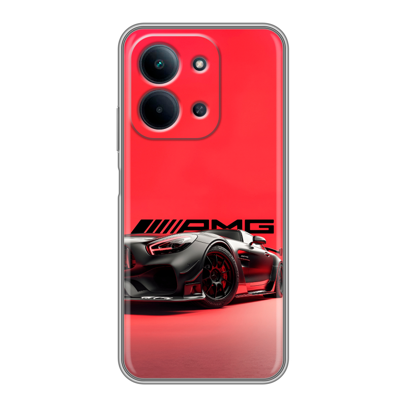 Силиконовый чехол на Redmi 15C с принтом Мерседес Mercedes AMG Силиконовый чехол на Redmi 15C с принтом Мерседес Mercedes AMG