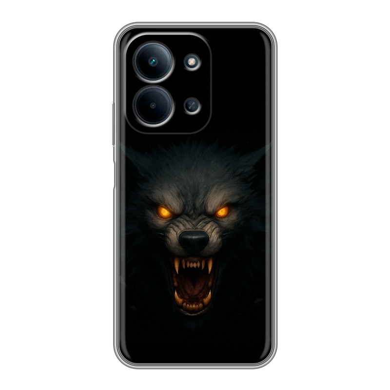 Силиконовый чехол на Redmi 15C с принтом Волк Силиконовый чехол на Redmi 15C с принтом Волк