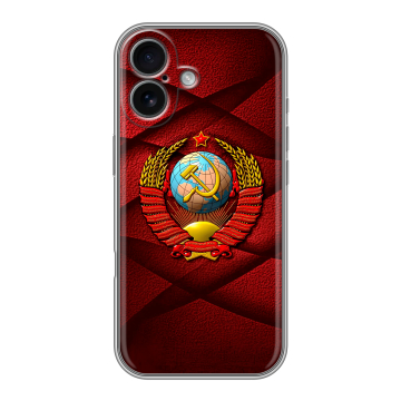 Силиконовый чехол на Iphone 17 с принтом Герб СССР Силиконовый чехол на Iphone 17 с принтом Герб СССР