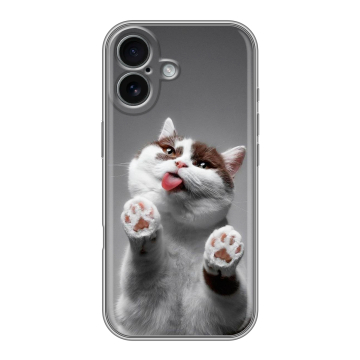 Силиконовый чехол на Iphone 17 с принтом Коты Силиконовый чехол на Iphone 17 с принтом Коты