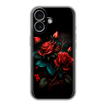 Силиконовый чехол на Iphone 17 с принтом Розы красные