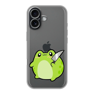 Силиконовый чехол на Iphone 17 с принтом Лягушенок