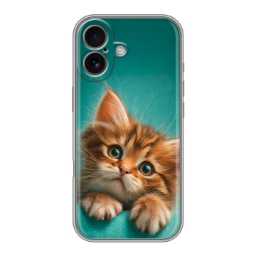 Силиконовый чехол на Iphone 17 с принтом котенок Силиконовый чехол на Iphone 17 с принтом котенок