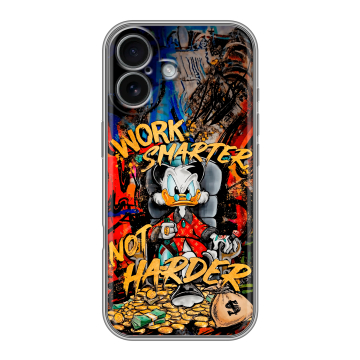 Силиконовый чехол на Iphone 17 с принтом Дональд Дак Деньги Силиконовый чехол на Iphone 17 с принтом Дональд Дак Деньги