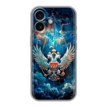Силиконовый чехол на Iphone 17 с принтом Герб флаг России Силиконовый чехол на Iphone 17 с принтом Герб флаг России