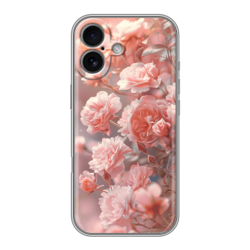 Силиконовый чехол на Iphone 17 с принтом Розовые розы Силиконовый чехол на Iphone 17 с принтом Розовые розы