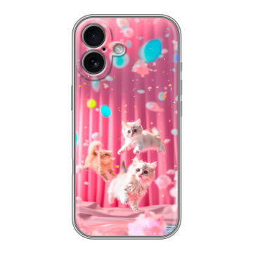 Силиконовый чехол на Iphone 17 с принтом милые котики