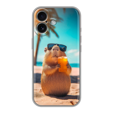 Силиконовый чехол на Iphone 17 с принтом Капибара