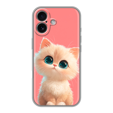 Силиконовый чехол на Iphone 17 с принтом Розовый котенок Силиконовый чехол на Iphone 17 с принтом Розовый котенок