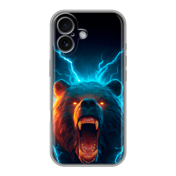 Силиконовый чехол на Iphone 17 с принтом Медведь