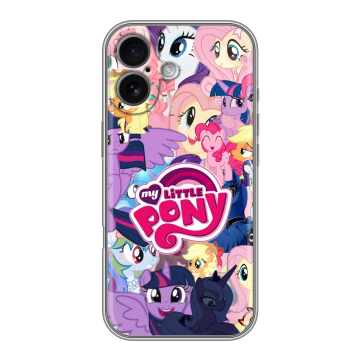 Силиконовый чехол на Iphone 17 с принтом My little pony Дружба чудо