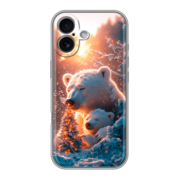 Силиконовый чехол на Iphone 17 с принтом Новый год