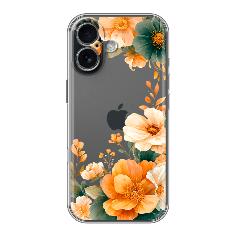Силиконовый чехол на Iphone 17 с принтом Цветы принт Силиконовый чехол на Iphone 17 с принтом Цветы принт