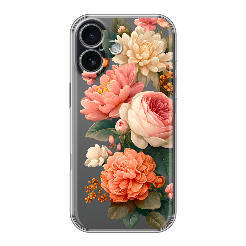 Силиконовый чехол на Iphone 17 с принтом цветы Силиконовый чехол на Iphone 17 с принтом цветы