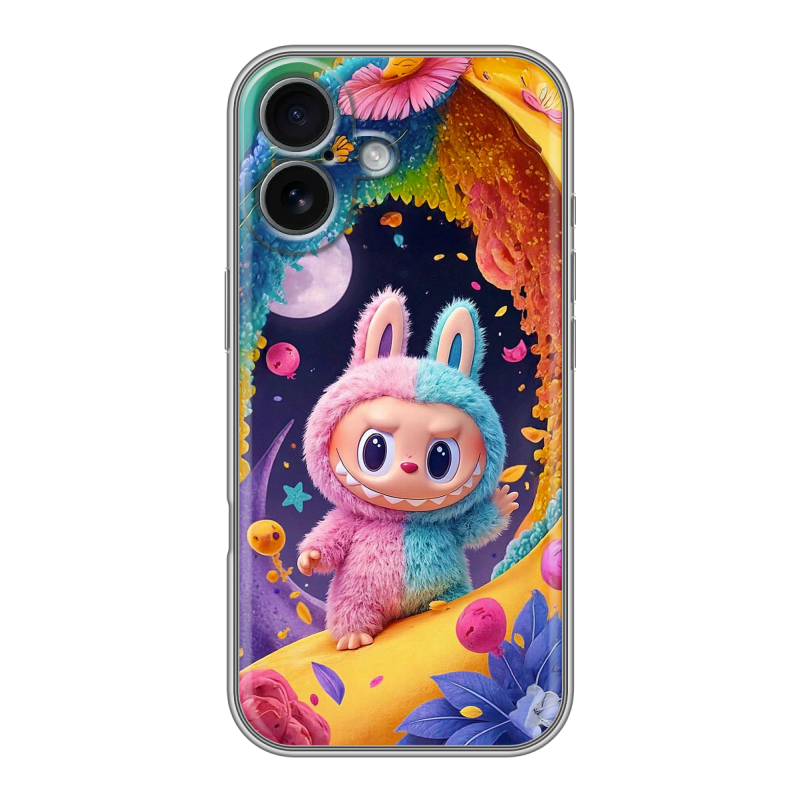 Силиконовый чехол на Iphone 17 с принтом Labubu Лабубу Силиконовый чехол на Iphone 17 с принтом Labubu Лабубу