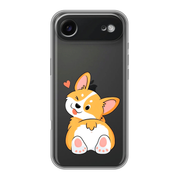 Силиконовый чехол на Iphone 17 Air с принтом Корги Силиконовый чехол на Iphone 17 Air с принтом Корги