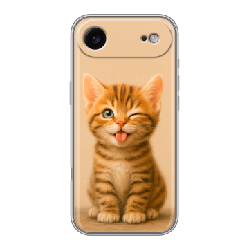 Силиконовый чехол на Iphone 17 Air с принтом котенок Силиконовый чехол на Iphone 17 Air с принтом котенок