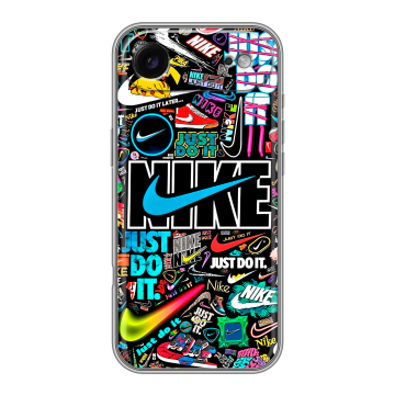 Силиконовый чехол на Iphone 17 Air с принтом найк nike черный