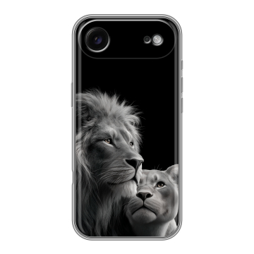 Силиконовый чехол на Iphone 17 Air с принтом Лев кошки