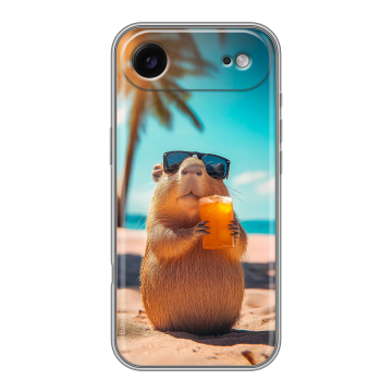 Силиконовый чехол на Iphone 17 Air с принтом Капибара Силиконовый чехол на Iphone 17 Air с принтом Капибара