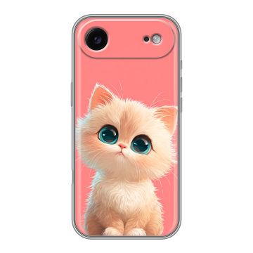 Силиконовый чехол на Iphone 17 Air с принтом Розовый котенок