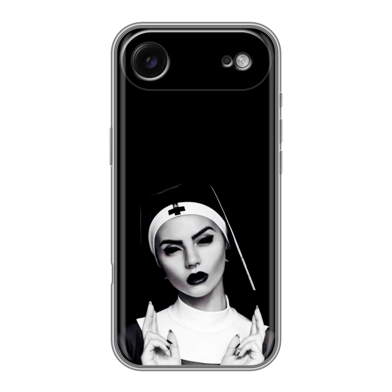 Силиконовый чехол на Iphone 17 Air с принтом монашка Силиконовый чехол на Iphone 17 Air с принтом монашка