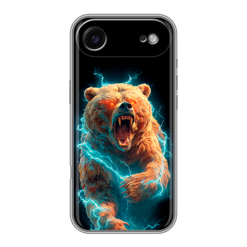 Силиконовый чехол на Iphone 17 Air с принтом Медведь Силиконовый чехол на Iphone 17 Air с принтом Медведь
