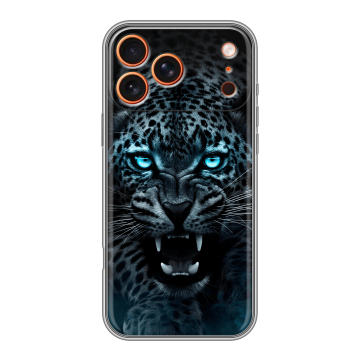 Силиконовый чехол на Iphone 17 Pro с принтом Темный леопард