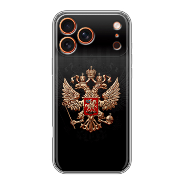Силиконовый чехол на Iphone 17 Pro с принтом Герб России
