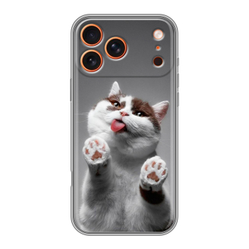 Силиконовый чехол на Iphone 17 Pro с принтом Коты