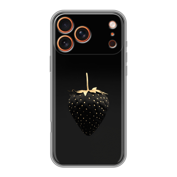 Силиконовый чехол на Iphone 17 Pro с принтом Черная клубника