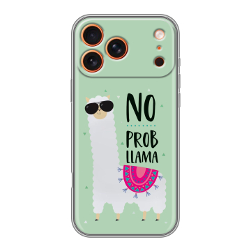 Силиконовый чехол на Iphone 17 Pro с принтом Лама