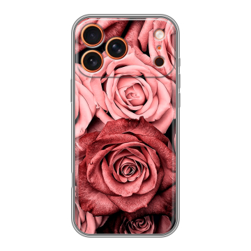 Силиконовый чехол на Iphone 17 Pro с принтом Цветы розы