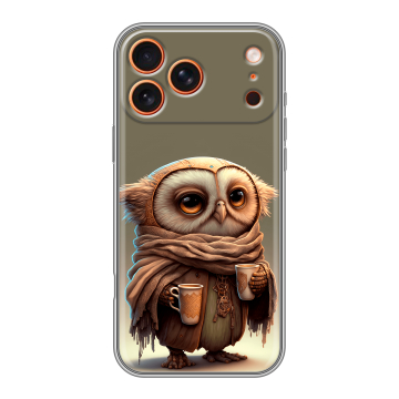 Силиконовый чехол на Iphone 17 Pro с принтом Сова