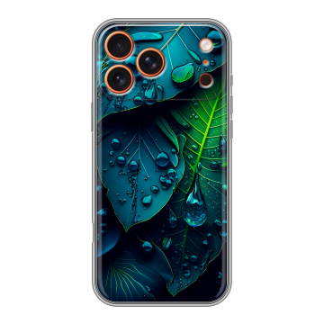 Силиконовый чехол на Iphone 17 Pro с принтом Листья