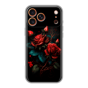 Силиконовый чехол на Iphone 17 Pro с принтом Розы красные Силиконовый чехол на Iphone 17 Pro с принтом Розы красные