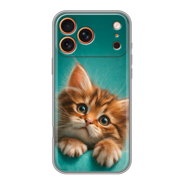 Силиконовый чехол на Iphone 17 Pro с принтом котенок Силиконовый чехол на Iphone 17 Pro с принтом котенок