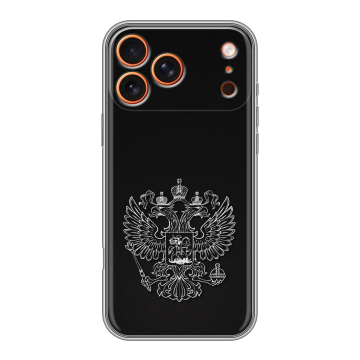 Силиконовый чехол на Iphone 17 Pro с принтом Герб России