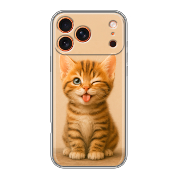 Силиконовый чехол на Iphone 17 Pro с принтом котенок Силиконовый чехол на Iphone 17 Pro с принтом котенок