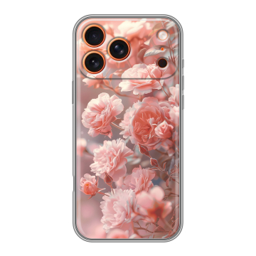 Силиконовый чехол на Iphone 17 Pro с принтом Розовые розы Силиконовый чехол на Iphone 17 Pro с принтом Розовые розы