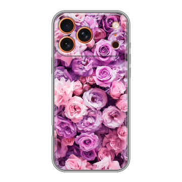 Силиконовый чехол на Iphone 17 Pro с принтом лавандовые розы