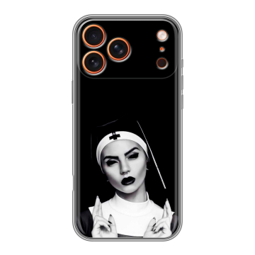 Силиконовый чехол на Iphone 17 Pro с принтом монашка Силиконовый чехол на Iphone 17 Pro с принтом монашка
