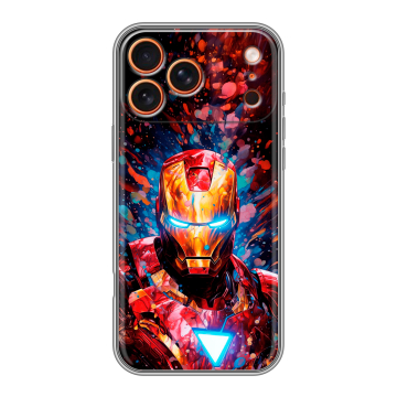 Силиконовый чехол на Iphone 17 Pro с принтом Железный человек Ironman Силиконовый чехол на Iphone 17 Pro с принтом Железный человек Ironman