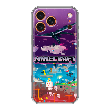 Силиконовый чехол на Iphone 17 Pro с принтом Майнкрафт Minecraft Силиконовый чехол на Iphone 17 Pro с принтом Майнкрафт Minecraft