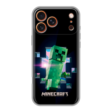Силиконовый чехол на Iphone 17 Pro с принтом Майнкрафт Minecraft Силиконовый чехол на Iphone 17 Pro с принтом Майнкрафт Minecraft
