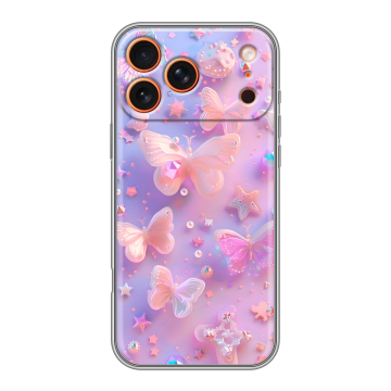 Силиконовый чехол на Iphone 17 Pro с принтом Бабочки