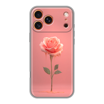 Силиконовый чехол на Iphone 17 Pro с принтом Розовая роза