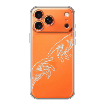 Силиконовый чехол на Iphone 17 Pro с принтом Сотворение мира